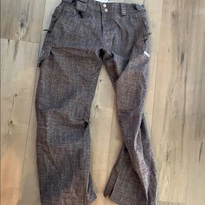 686 smarty snowboard ski pants- tweed